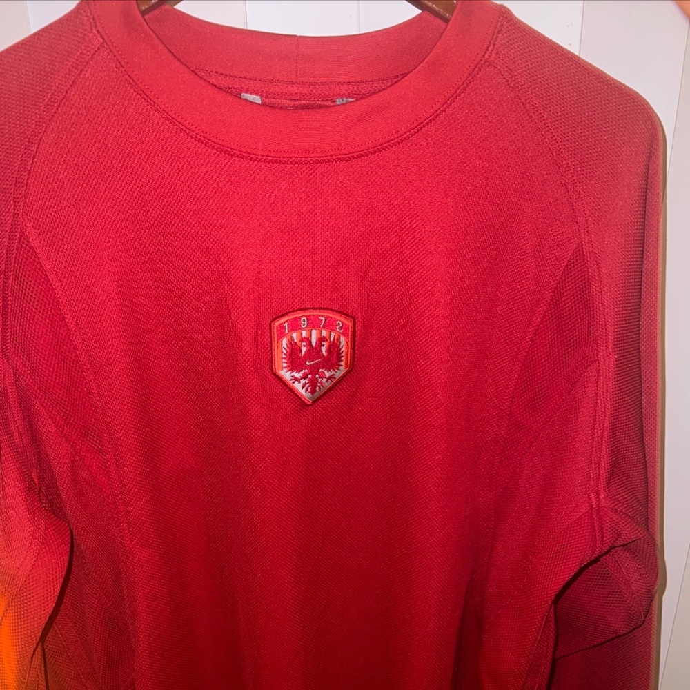 NIKE TWO HEAD EAGLE 1972 RED JERSEY MEN SIZE L RARE NICE VINTAGE